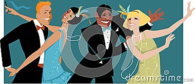 Roaring 1920s party Vector Illustration