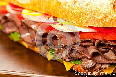 Roast beef sandwich Stock Photo