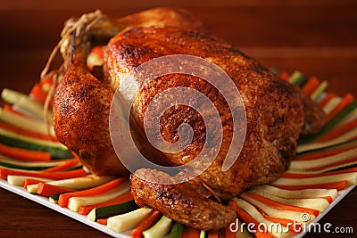 Roast chicken Stock Photo