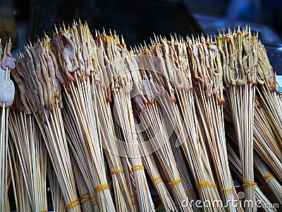 The roast duck intestine Stock Photo