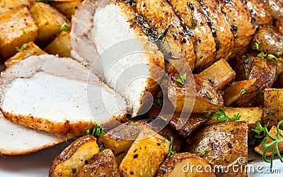 Roast Pork Stock Photo