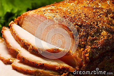 Roast pork Stock Photo