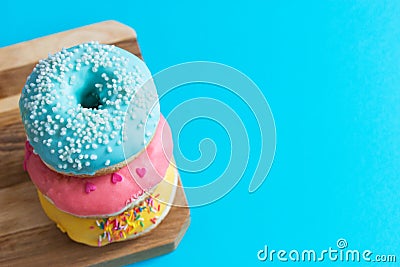 Roasted american donuts Stock Photo
