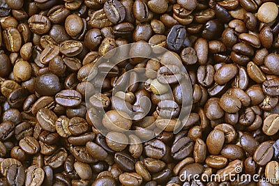Roasted arabica coffee beans Stock Photo