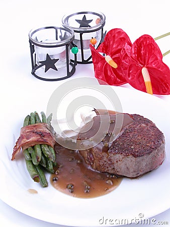 Roasted beefsteak Stock Photo