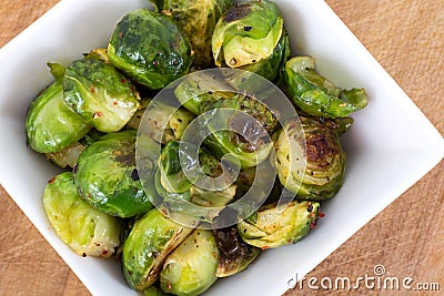 Roasted brussels sprouts Stock Photo