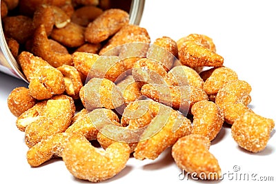 Roasted cashew nuts Stock Photo