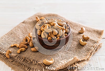 Roasted cashew nuts Stock Photo