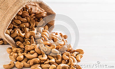 Roasted cashew nuts Stock Photo