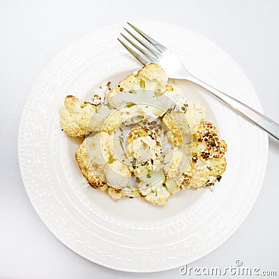 Roasted cauliflower Stock Photo