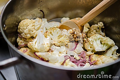 Roasted cauliflower Stock Photo