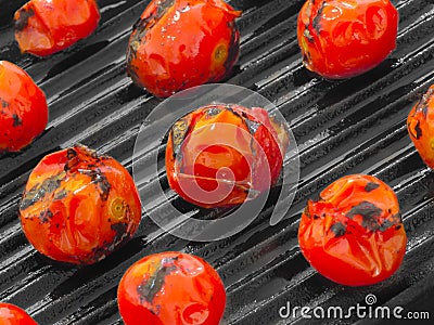 Roasted cherry tomatoes Stock Photo