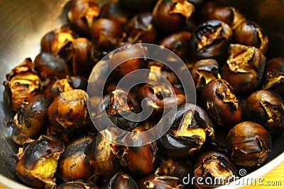 Roasted chestnut Stock Photo