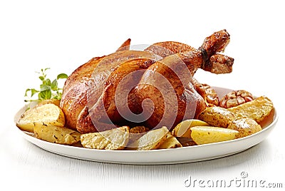 Roasted chicken Stock Photo