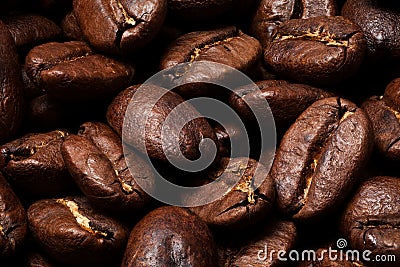 Roasted Coffee Beans Stock Photo
