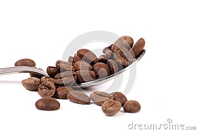 Roasted coffee beans Stock Photo