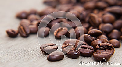 Roasted coffee beans Stock Photo