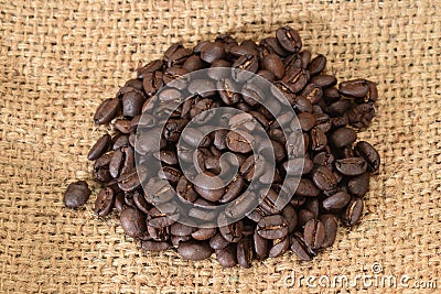 Roasted Coffee Seeds Stock Photo
