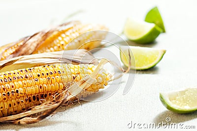 Roasted corn Stock Photo
