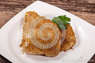 Roasted delicous seafood - stingray wings Stock Photo