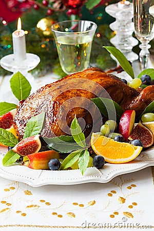 Roasted Duck Stock Photo