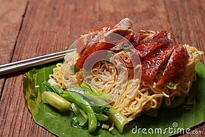 Roasted Duck nooddle Stock Photo