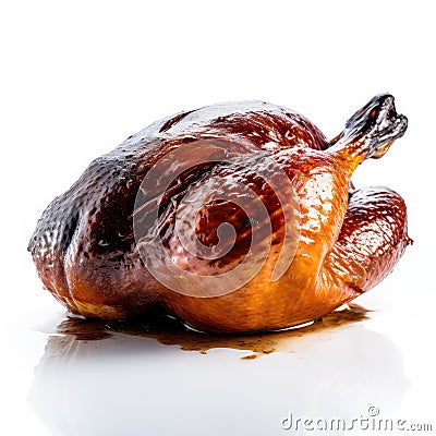 Roasted Duck, Roast Goose Legs, Baked Duck, Abstract Generative AI Illustration Stock Photo