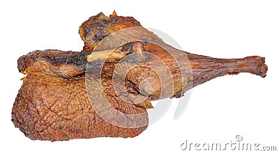 Roasted Half Duck Stock Photo