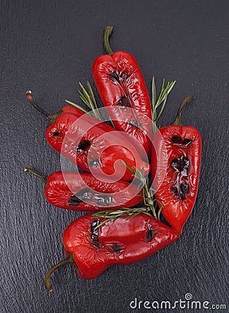 Roasted paprika Stock Photo