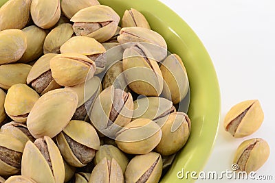 Roasted pistachios Stock Photo