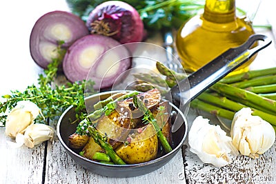 Roasted potato Stock Photo