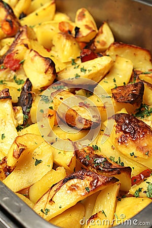 Roasted Potato Stock Photo