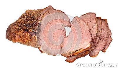 Roasted Prime Silverside Beef Joint Stock Photo