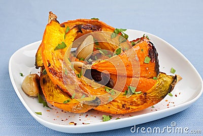 Roasted pumpkin Stock Photo