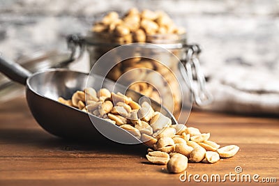 Roasted salted peanuts Stock Photo