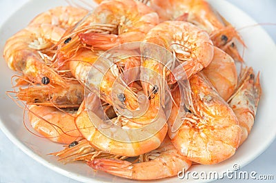 Roasted shrimp Stock Photo