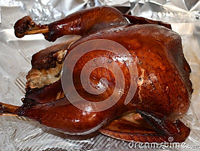 Roasted turkey baked to perfection Stock Photo