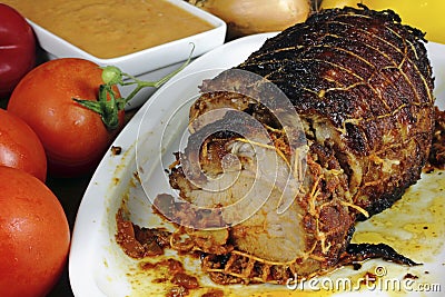 Turkey roll Stock Photo