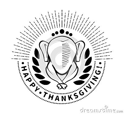 Roasted turkey symbol vector illustration Vector Illustration