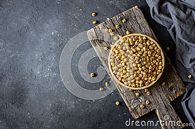 Roasted yellow chickpeas, traditional turkish nut, leblebi Stock Photo