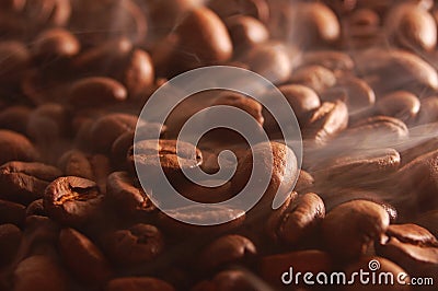 Roasting coffee Stock Photo