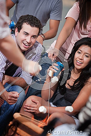 Roasting Marshmallows Stock Photo