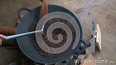 Roasting Traditional of Coffee Stock Photo
