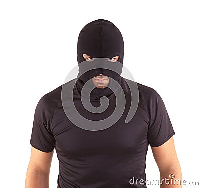 Robber with masked Stock Photo