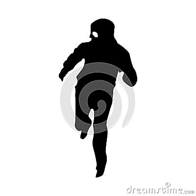 Robber silhouette black Vector Illustration