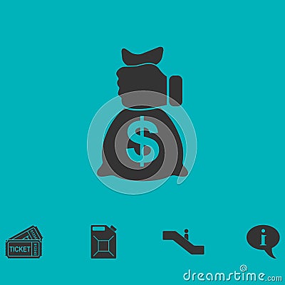 Robbery icon flat Vector Illustration