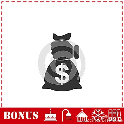 Robbery icon flat Stock Photo