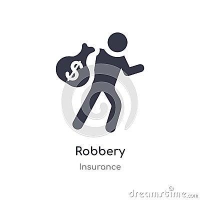 robbery icon. isolated robbery icon vector illustration from insurance collection. editable sing symbol can be use for web site Vector Illustration