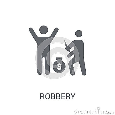Robbery icon. Trendy Robbery logo concept on white background fr Vector Illustration