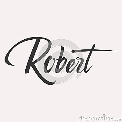 Robert English name greeting lettering card Vector Illustration